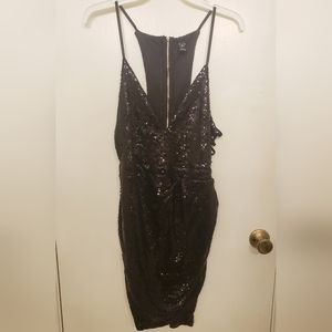Black sequined dress